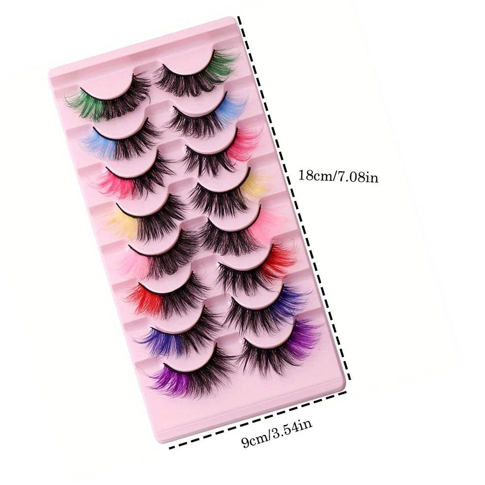 Reusable Faux Eyelashes 8-Pair Set Individual Lashes Curled False Eyelashes  Performance