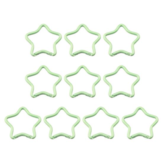 10 шт. Разноцветные карабины в форме пятиконечной звезды, карабинные крючки из алюминиевого сплава, аксессуары для DIY, пряжка для брелка для кемпинга, походов