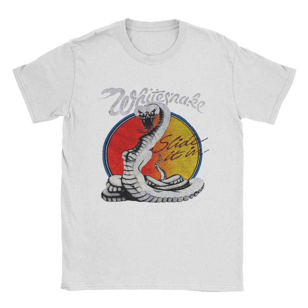 Футболка Whitesnake Band для мужчин, 100% хлопок, забавные футболки, футболки с круглым вырезом, короткий рукав, одежда, новое поступление
