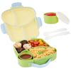 Cute plastic children's lunch box, food container with compartments, portable bento box suitable for children's office students