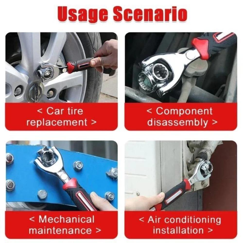 Многофункциональный ручной инструмент с торцевым ключом 52 в 1, вращающийся на 360 градусов храповой ключ с шлицевым болтом, торцевой ключ Torx, ремонтный инструмент