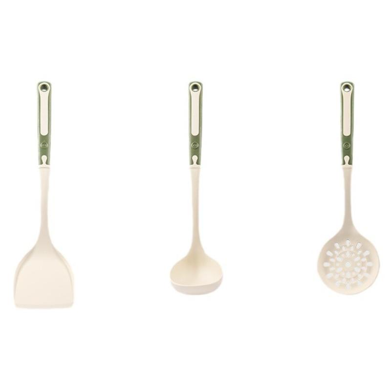 Набор из 3 предметов из пищевого силикона, клея, лопатки для сковороды с антипригарным покрытием, специальная лопатка для жарки, дуршлаг, ложка для супа, кухонные принадлежности