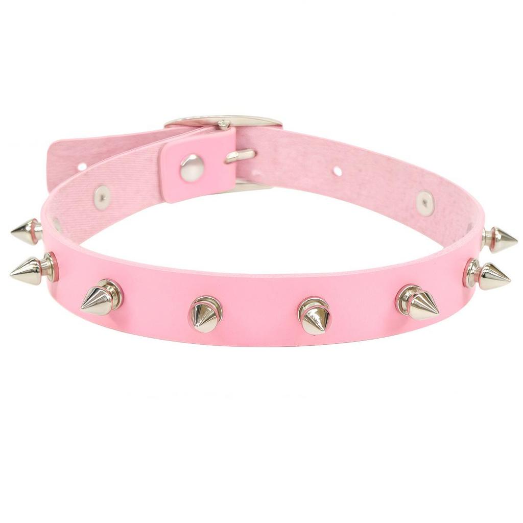 Панк Кожаный Чокер с Шипами и Заклепками - Харадзюку Готика Рок Косплей Ожерелье