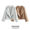Fashion Wind 2024 New Fall Women's Clothing Loose Easiest for Match Commuting Figure Flattering Two Colors Turn-down Collar Coat 1228434