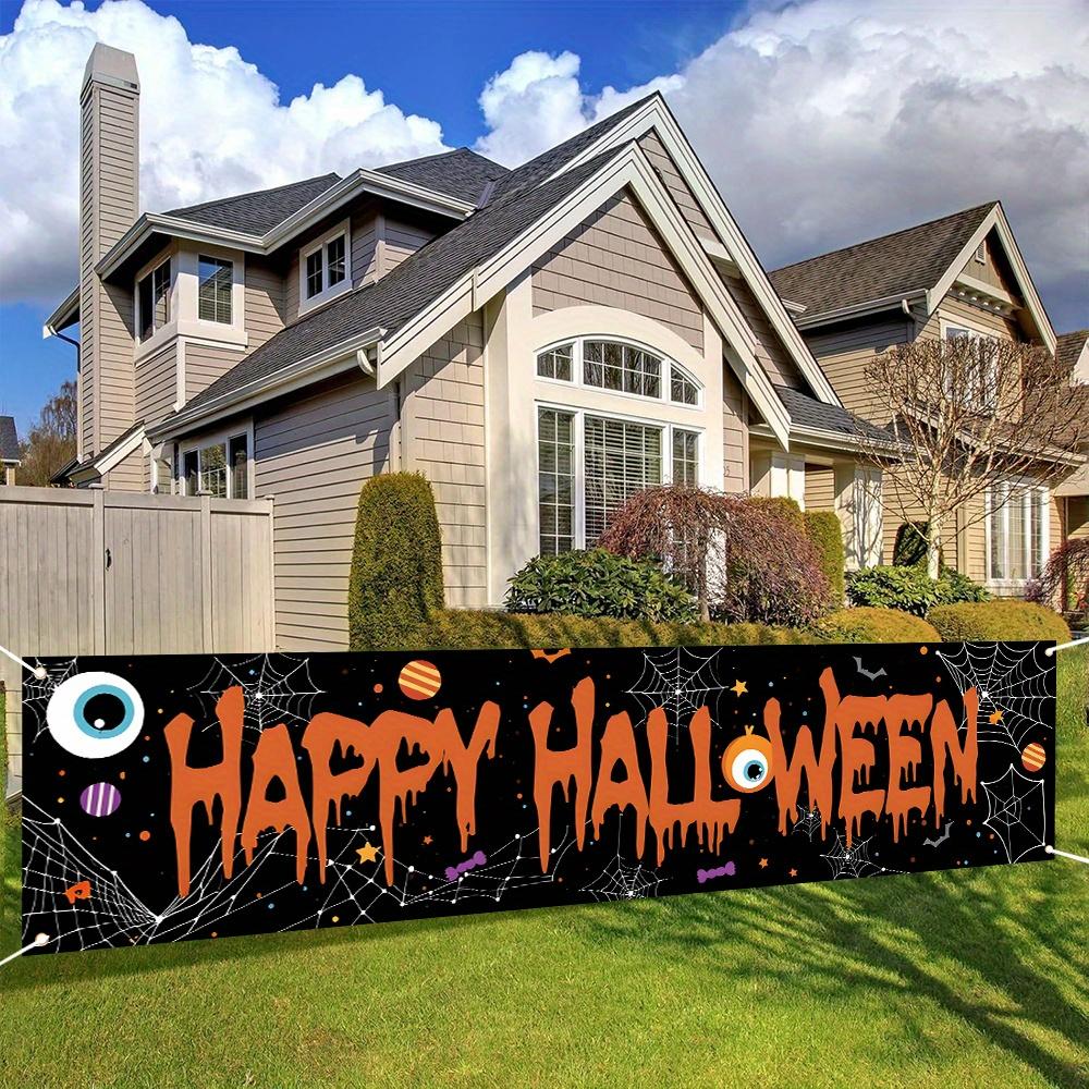 Decorative Party Banner, Polyester Fabric, for Halloween Party Indoor Outdoor Decor