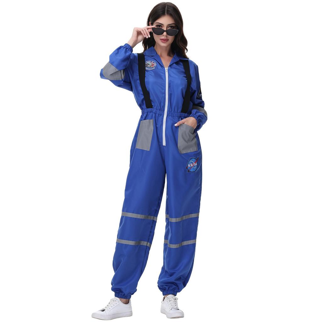 Женский костюм астронавта M-XL, космический костюм, костюм на Хэллоуин, сценический костюм женщины-астронавта