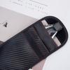 Double Layer Carbon Fiber Texture Leather RFID Blocking Car Key Signal Shielding Bag Key Storage Pouch