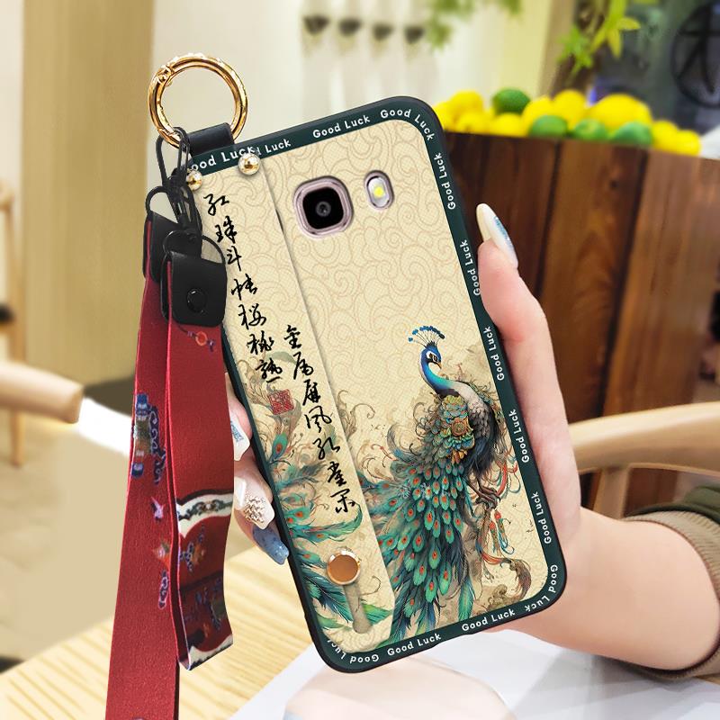 For Mom Kickstand Phone Case For Samsung Galaxy J510/J5 2016/J5108 Waterproof Dirt-resistant Wrist Strap Lanyard Fashion
