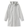 Весна и осень Съемный капюшон Водоотталкивающая ветровка Женское однотонное тонкое пальто с длинными рукавами