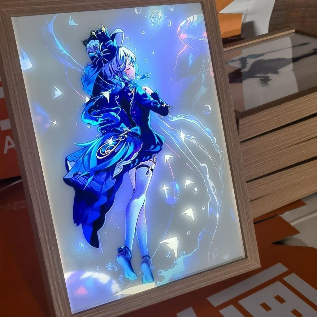 Genshin Impact Световая картина Фигурка Фурины Ночник