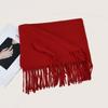 Autumn and Winter New Solid Color Scarf Imitation Cashmere Scarf Women's Warm Shawl Scarf