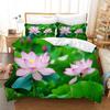 Комплект постельного белья Lotus с изображением розового гибискуса для девочек и женщин с шикарным цветочным принтом на стеганое одеяло с тематикой природы