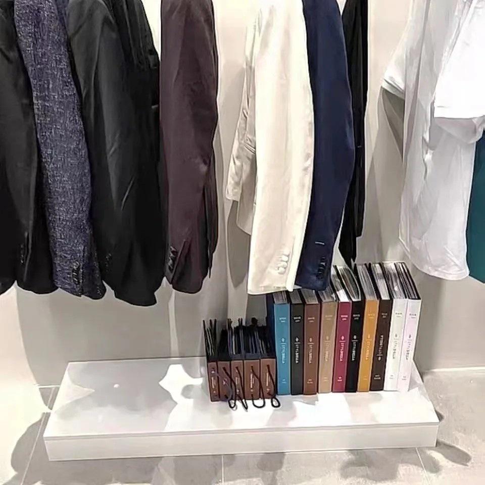 Rectangular Wooden Mannequin Display Stand with Foot Pedal for Clothing and Shoe Stores