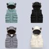 Warm Children's Vest, Monochrome Cute Hat Children's Vest, Casual Fashion Sleeveless Vest