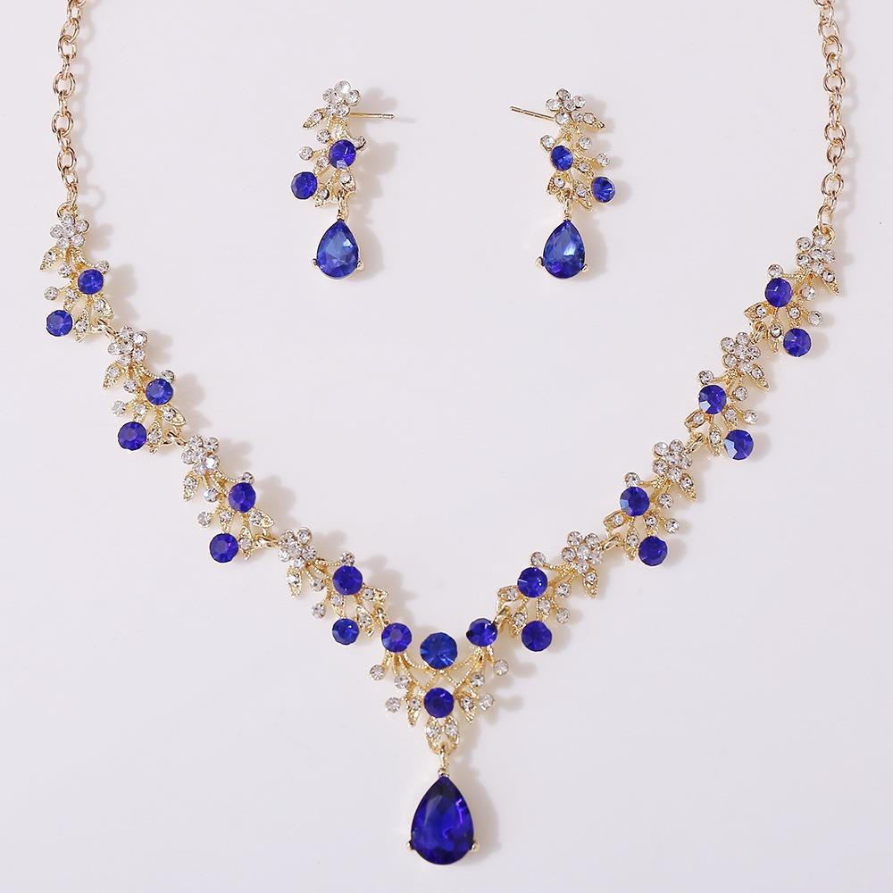 Vintage Bridal Jewelry Set Flower Necklace Set New Flower Choker Necklace Set Women