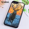 Krajews Олень Северный олень Животное Мягкий Чехол для телефона Крышка для iPhone 14 5 6s 7 8 plus XR XS 11 12 13 pro max Samsung S21 S22ultra Plus