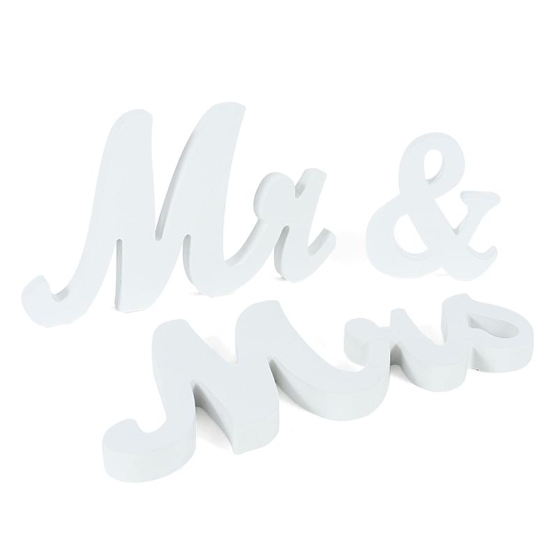 Свадебные украшения Mr & Mrs Деревянные буквы Знак для декора свадебного стола Украшения для рабочего стола Юбилейные фотосессии Реквизит