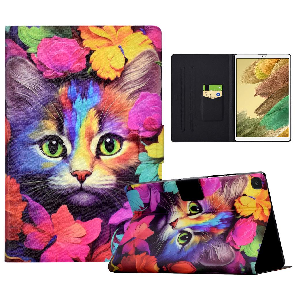 For Samsung Galaxy Tab A7 Lite 8.7-inch T220/T225 Tablet Case Pattern Printing Card Slot Leather Cover