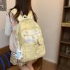 Contrast Color Schoolbag Junior High School Student Backpack College Style Large Capacity Backpack with Coin Purse