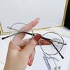 Очки с защитой от синего света для женщин, художественные простые круглые металлические очки, мужские очки для близорукости