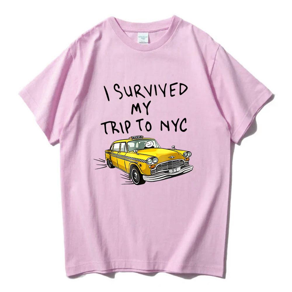 Я выжил в поездке в Нью-Йорк Футболка Футболки Тома Холланда Camisas Streetwear Забавные Автомобильные Мультяшные Графические Футболки Летние Хлопковые Мягкие Топы