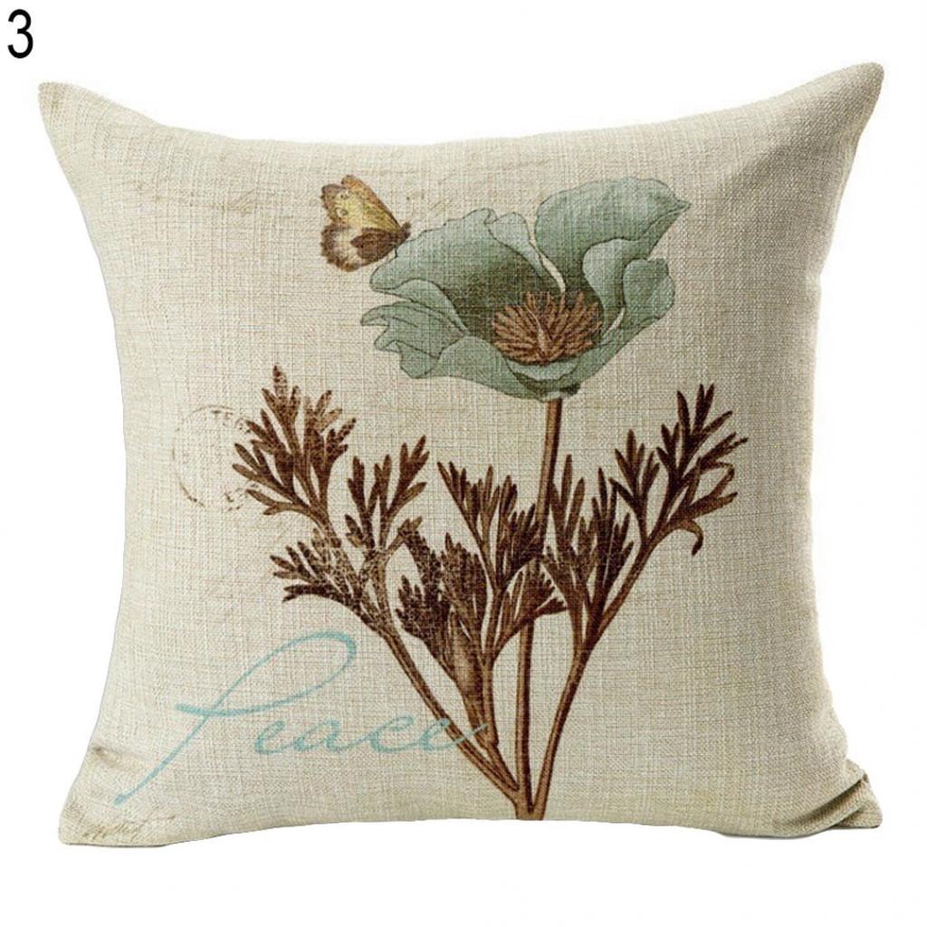Винтажная наволочка в цветочном стиле для кровати, дивана, квадратная накидка на подушку, домашний декор KTY