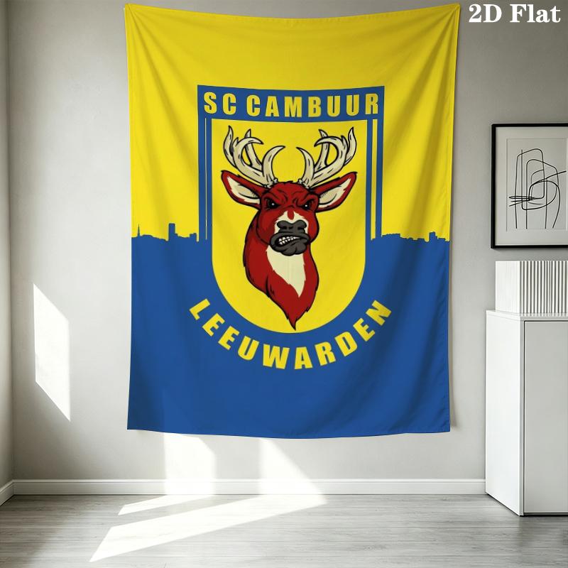 Sc Cambuur Wall Tapestry Aesthetic Wall Hanging Printed Fabric Blanket Decorative Tapestries For Bedroom Living Room Home Decor