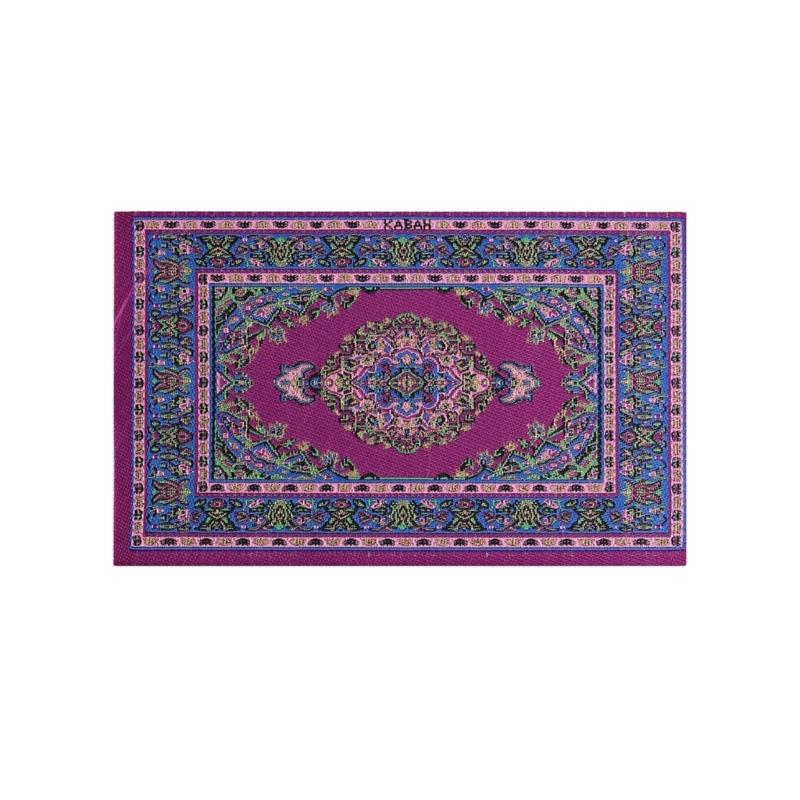 Miniature Dollhouses Rug With Traditional Turkish Pattern Furnishing Carpet Decorative Accessory for Craft Model Project