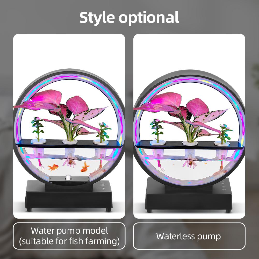 Водный элемент в помещении с динамиком BT Белый шум Светодиодные кольцевые фонари Настольный орнамент Пульт дистанционного управления