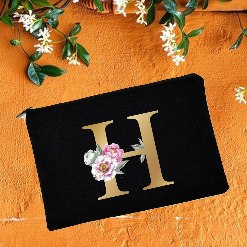 Косметички для подружки невесты с цветочным принтом алфавита, косметичка для свадебной вечеринки, косметичка, необходимые женские сумки-тоут, свадебные подарки