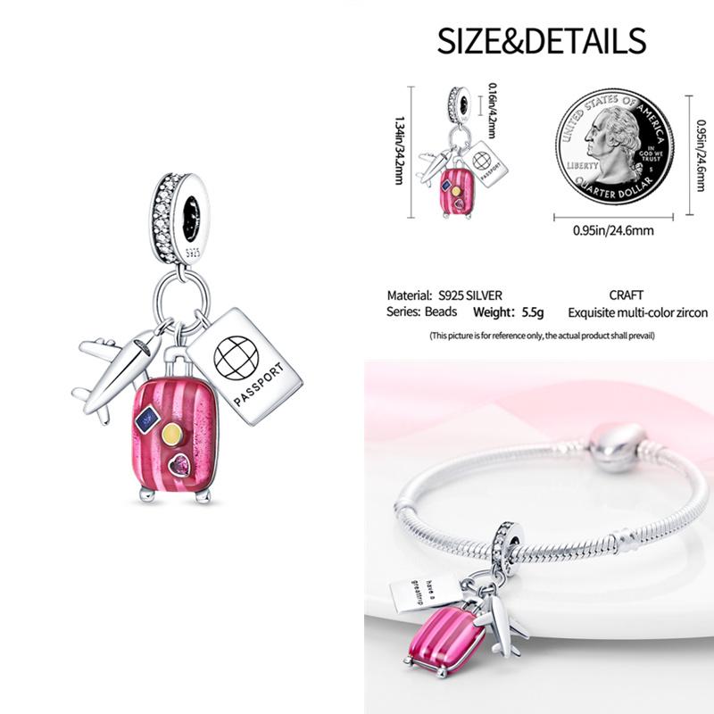 Charms Fit Diy Original Bracelet Real S925 Sterling Silver Beads Luminou Pendants Firefly Ocean Series Dangle Fine Jewelry