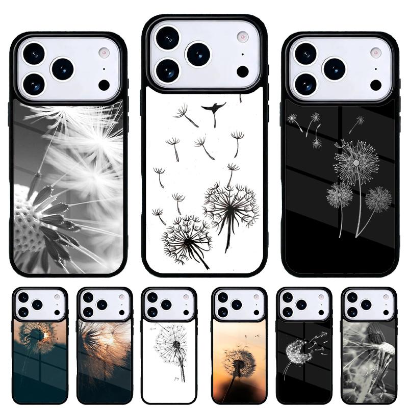 Летающий чехол для телефона с цветком одуванчика для iPhone 17 16 15 14 13 Pro Max Задняя крышка для 12 11 Pro Coque