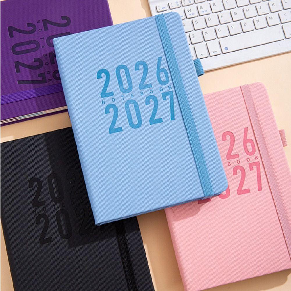 Pu Leather A5 Agenda Planning Notebook 12 Months To-do List Notebook Stationery