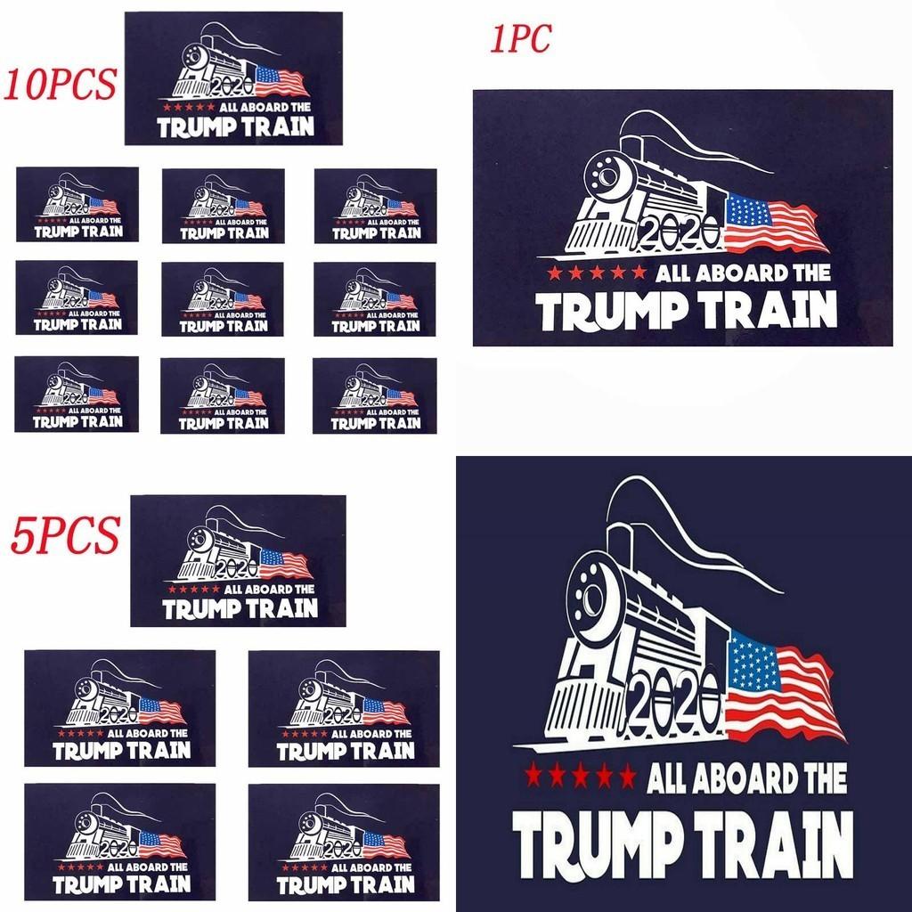 Trump Donald 10pcs Bumper Sticker 2020 All Aboard The Trump Train Car Stickers