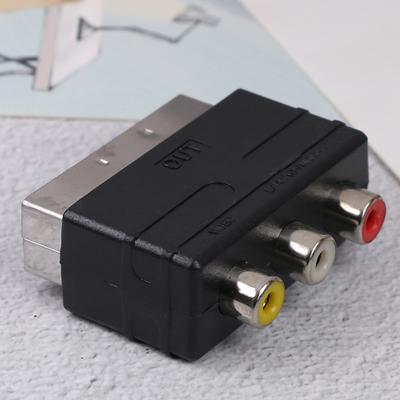 Rgb Scart To 3 RCA S-Video Sdapter Композитный RCA SVHS Av ТВ аудио конвертер