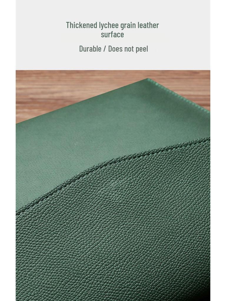 Кожаная папка-регистратор формата А4: Водонепроницаемый, утолщенный органайзер для деловых документов с застежкой-кнопкой