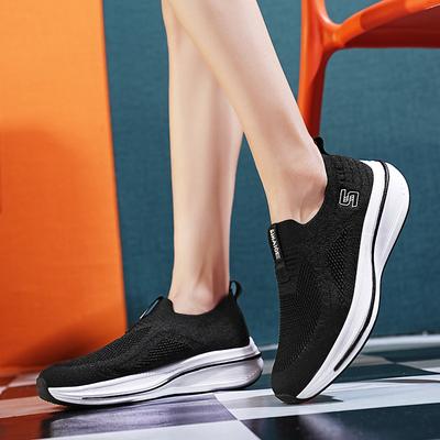 Летающие тканые дышащие спортивные туфли на мягкой подошве женские 2025 осень новые внешнеторговые повседневные туфли мужские туфли один педаль
