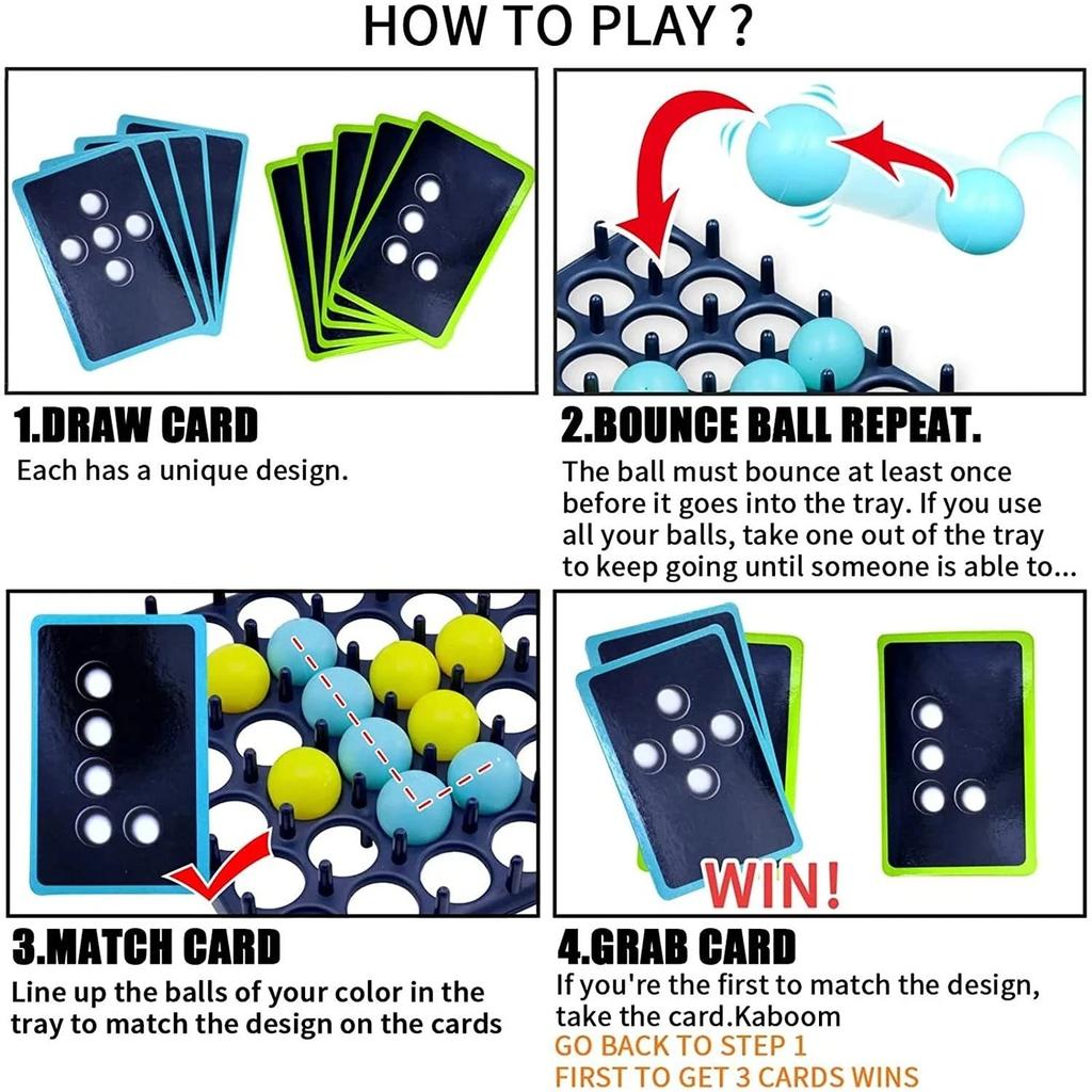 NEW Bounce Off Game Jumping Ball Board Games for Kids Table Game Family and Party Desktop Bouncing Toy Bounce Gift