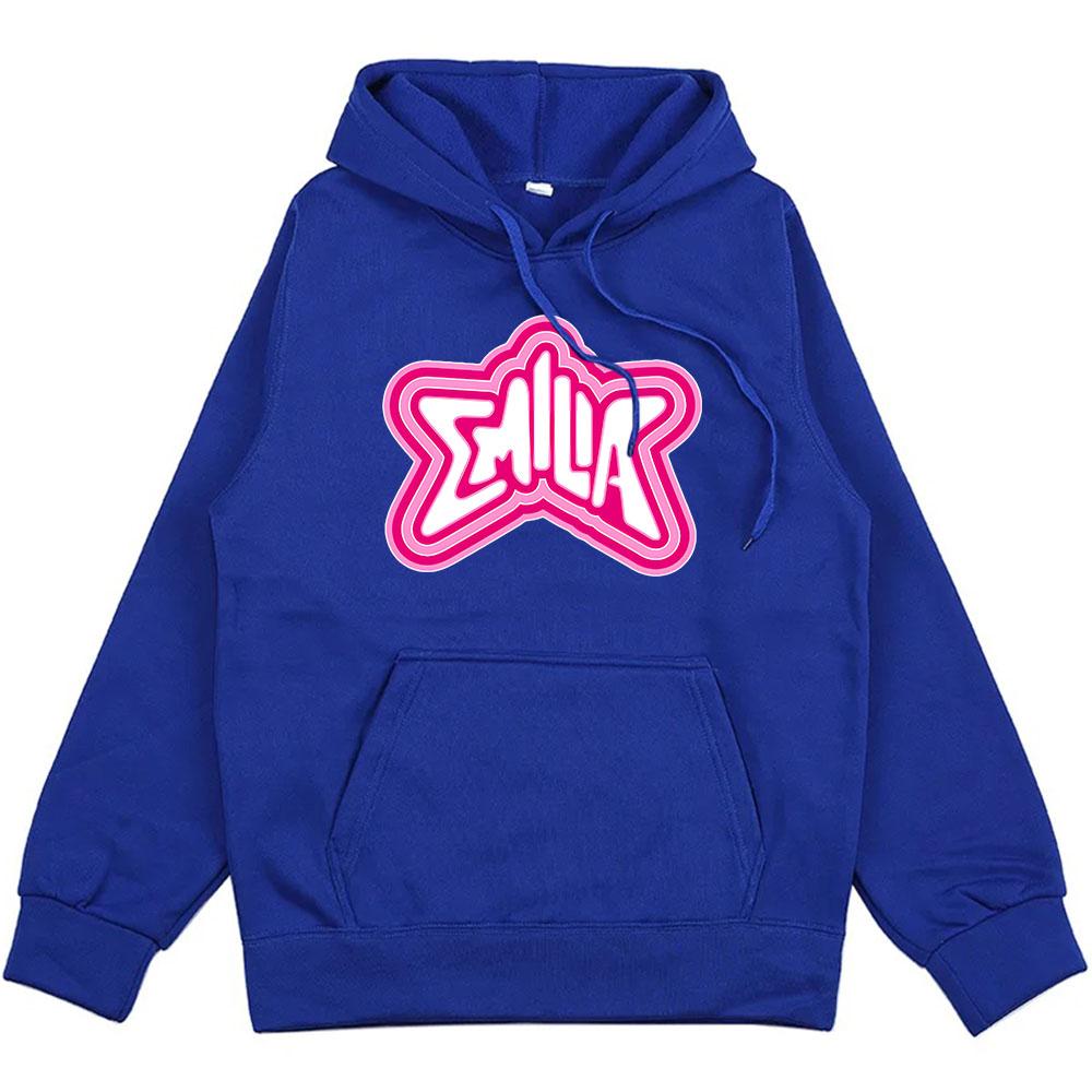 Emilia Mernes Hoodies Streetwear Long Sleeve Men Women Clothing Winter Comfortable Hooded Sweatshirt Funny Graphic