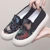 2024 Spring New Loafers Canvas Women's Shoes Lazy One-pedal Platform Fisherman Shoes Fashion Casual Cloth Shoes Women