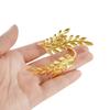 1/6/12pcs Gold Leaf Napkin Ring Buckles Metal Dinnig Table Decoration  for Wedding Birthday Party