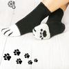 Women's Cute Cat Paw Socks Winter Thickened Coral Velvet Socks Soft Mid-calf Socks