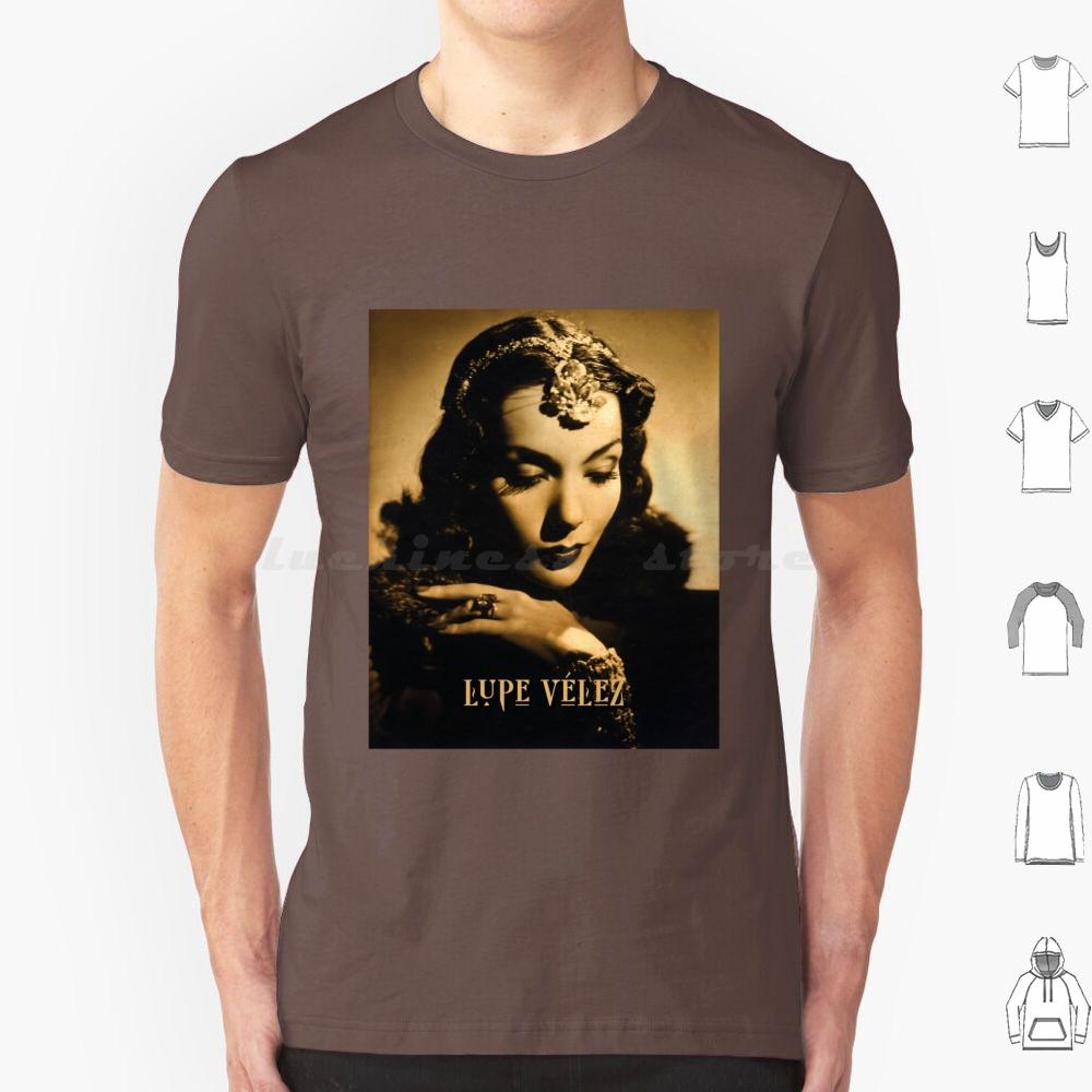 Футболка Lupe Vélez Большой Размер 100% Хлопок Lupe Vélez Мексиканская Актриса Танцовщица Певица Золотой Век Голливудского Кино Кинозвезда Фильм