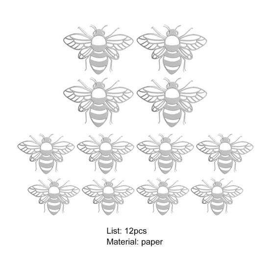 1 комплект настенных наклеек, привлекающих внимание, водонепроницаемых, практичных, полых, в форме пчелы, наклеек на плитку