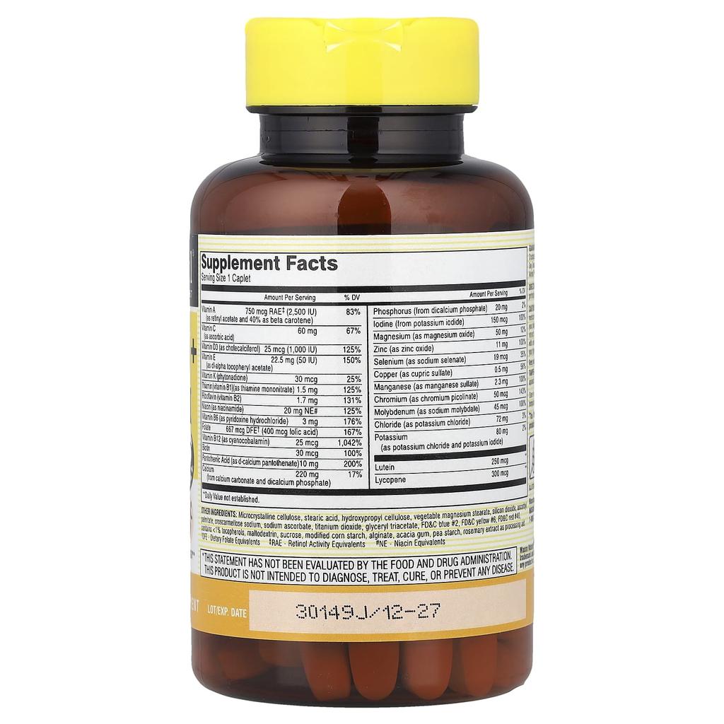 Mason Natural Vitrum 50+ Adult Multi, Iron-Free, 100 Tablets