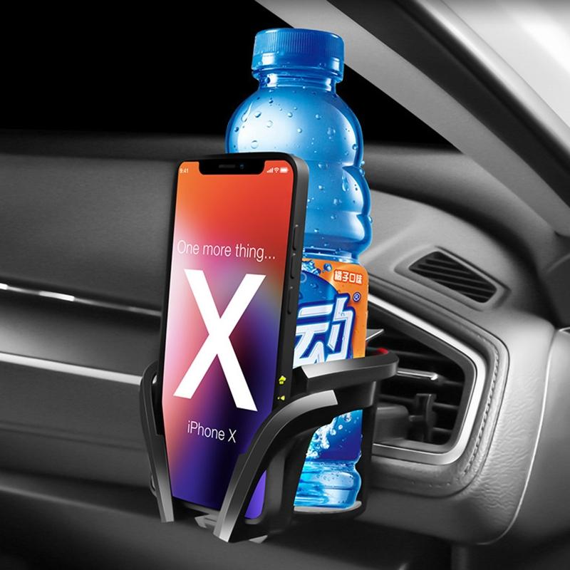 Automotive Cup Holder Drink Barrel Air Vent Phone Holder Bracket Adjustable Mount Mobile Phone Holder