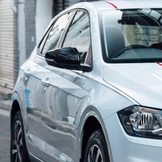 Накладка на боковое зеркало в виде рога из углеродного волокна для Volkswagen VW POLO 2019-2023 BL