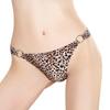 Дышащие леопардовые трусы с низкой талией и металлической пряжкой, хлопковые стринги с двойным хлопковым дном