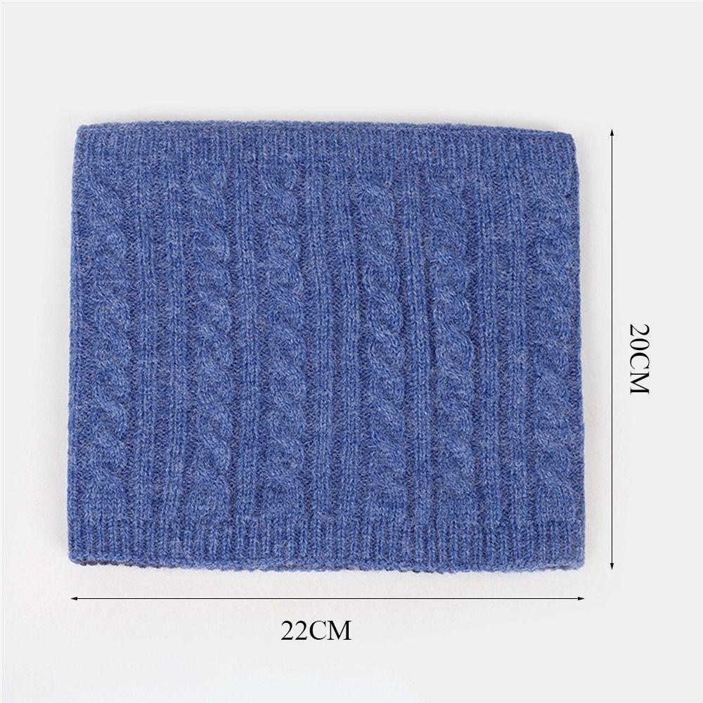 Thick Knitted Neck Gaiter Keep Warm Half Face Mask Fashion Cold-proof Collar Winter