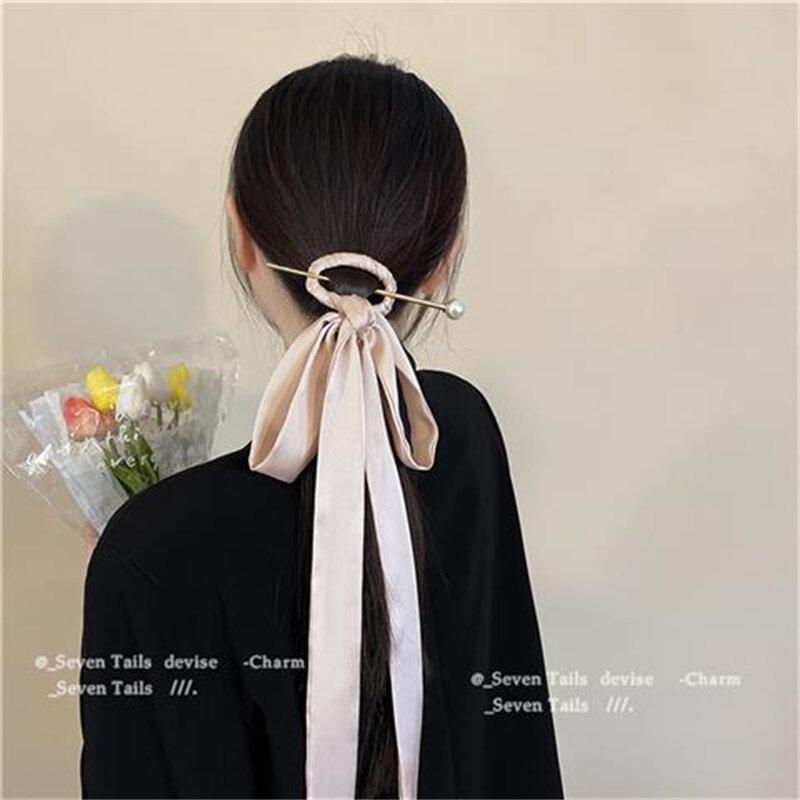 Fashion Headbands Hair Ribbon Scarfs Women Skinny Hairband Hair Accessories Girl Print Cute Hairpin Chinese Hair Sticks Headwear